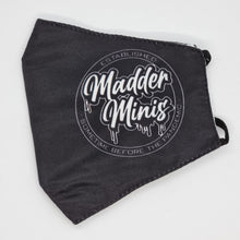 Load image into Gallery viewer, MADDER MINIS - "ESTABLISHED" BLACK FACE MASK