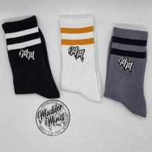 Load image into Gallery viewer, MADDER MINIS - OG "MM" CREW SOCKS