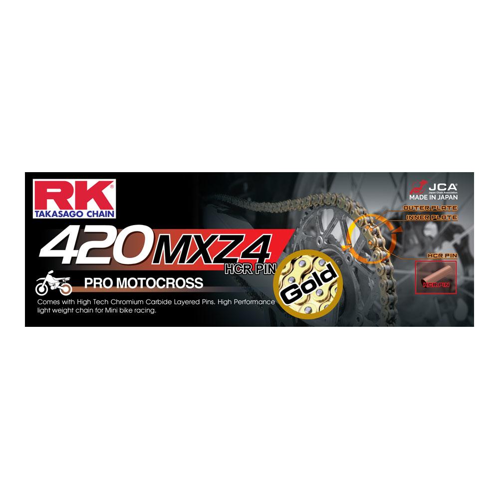 RK TAKASAGO CHAIN - 420MXZ4 126 LINK GOLD