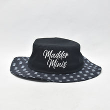 Load image into Gallery viewer, MADDER MINIS - BLACK &amp; WHITE &quot;MM&quot; BUCKET HAT
