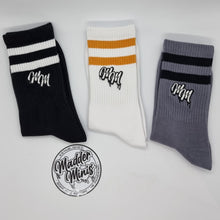 Load image into Gallery viewer, MADDER MINIS - OG &quot;MM&quot; CREW SOCKS
