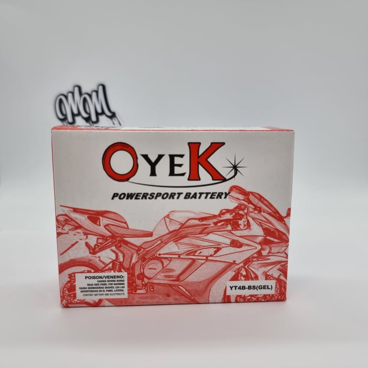 OYEK YT4B-BS GEL AGM MAINTENANCE FREE BATTERY (TTR110)