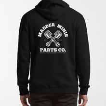 Load image into Gallery viewer, MADDER MINIS - BLACK &quot;BUST UPS &amp; DUST UPS&quot; PULLOVER HOOD
